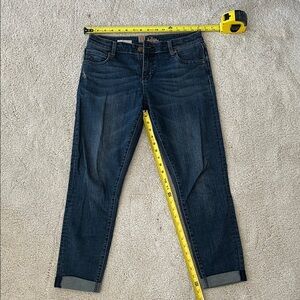 Kut from the Kloth Indigo Boyfriend Cropped Jeans
